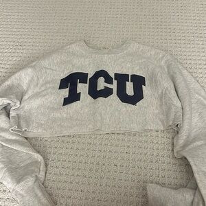 TCU cropped hoodie